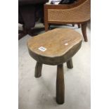 Substantial elm stool