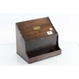 Victorian mahogany table top stationery box