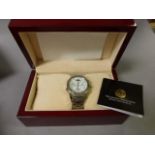 Boxed Accurist Greenwich commemorative watch and papers