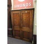 Victorian Mahogany Cupboard with Two Pairs of Doors, each revealing shelves