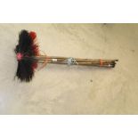 Set of vintage chimney sweep brushes