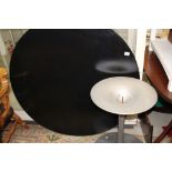 Arkana Circular Dining Table with Black Ash Top on Steel Tulip Base