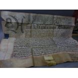 Early 18th century Legal Document on Vellum, possibly relating to Easter Island