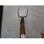 Antique Pitch Fork on Long Wooden Handle