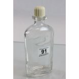 Art Deco Harrods Vintage Glass Bottle with White Lid