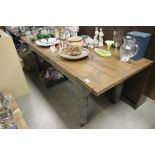 Pine farmhouse kitchen table
