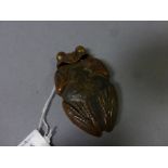 Interesting vintage copper vesta in the form of a Frog