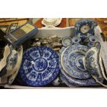 Quantity of Blue and White Dinnerware including Copeland's Italian Spode together with Quantity of