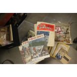 Mixed Ephemera including Stamps, Cigarette Card Albums, 1930's ' The Boy's Own ' Magazines, 1959