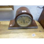 1930's Walnut Dome Cased Mantle Clock