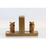 Pair of Wooden ' Owl ' Bookends