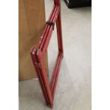 Wooden Red Painted GPO Manhole Guard Gate