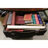 Five Trays of Mixed Vintage Books and Ephemera including Atlas's and Pages from Atlas's, Various