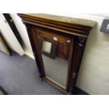 French Empire Style Mahogany Framed Mirror with Classical Column Supports