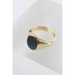 18ct gold signet ring with bloodstone