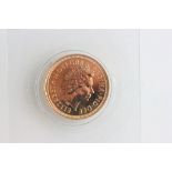 2002 gold half Sovereign coin