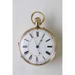 18ct Gold Centre Seconds pocket watch, movement signed "George Parsons Bristol"