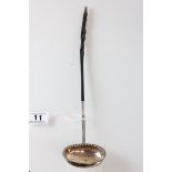 George III silver serving ladle marked TM