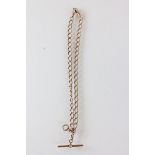 9ct Rose Gold double Albert pocket watch chain