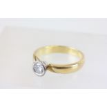 18ct Gold & 1/4 carat diamond ring