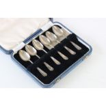 Cased 6 silver coffee spoons, Sheffield, 1940, Cooper Brothers & Sons