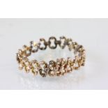 9ct Gold Expandable Scroll Link Bracelet