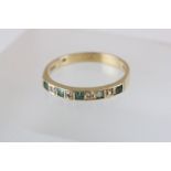 18ct Gold Emerald & Diamond ring