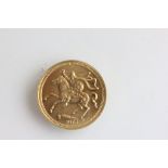 1973 Full gold Isle of Man Sovereign coin