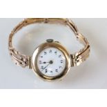 15ct Gold watch with 9ct Gold strap in box