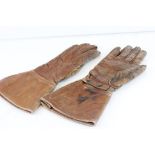 Pair of Vintage Leather Gauntlet Gloves