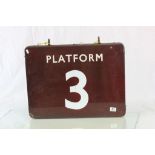 Railways Double Sided 'Platform 3 ' Hanging Sign