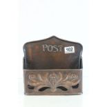 Art Nouveau Style Copper ' Post ' Rack