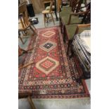 Middle Eastern Woollen Red Ground Rug