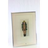 Peter Blake - Framed and Glazed Signed Limited Edition Print ' Costume Life Drawing - Yellow