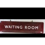 Railways Double Sided Enamel ' Waiting Room ' Sign