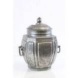 Chinese Pewter Tea Caddy marked to base Yir Tai Chong, Changsha