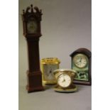 Four clocks including Seiko & Roger Lascelles London