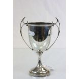 Small twin handled hallmarked Silver trophy, James Fenton Birmingham 1934