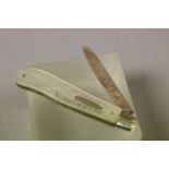Hallmarked Silver fruit knife with Mother of Pearl grips