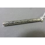 Silver decorative needle case