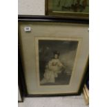 Three Large Hogarth Framed Portraits Prints, all signed in pencil to margin