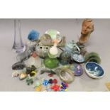 Box of mixed collectables to include Studio pottery & glass