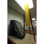 A free standing rocket retro 1960s/70s lamp and shade.