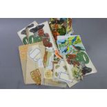 Collection of vintage scraps and transfers to include: Toby pub related animals, and kitchen