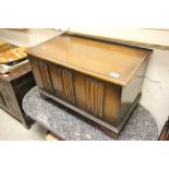 Mid 20th century Oak Blanket Box with linenfold carving