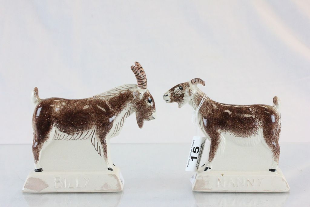 Pair of Rye Pottery goats, "Billy" & "Nanny"