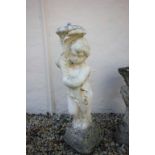 Reconstituted Stone Cherub Water Feature