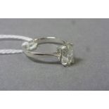 An impressive 18ct White Gold oval cut Diamond of 1.7ct's