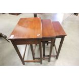 Mahogany Nest of Three Tables