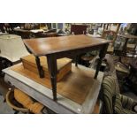 Late Victorian Mahogany Coffee Table on turned ringed legs